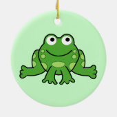Frosch- und Fliegenschmuck (Spin It) auf Doppelsei Keramik Ornament (Hinten)