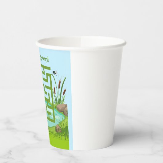 Frosch und Fly Maze Birthday Paper Cups Pappbecher (Links)