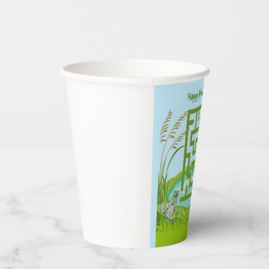 Frosch und Fly Maze Birthday Paper Cups Pappbecher (Rechts)
