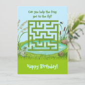 Frosch- und Fly-Maze-Geburtstagskarten (Stehend Vorderseite)