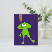 Frosch- und Flypaper-Postkarte Postkarte (Stehend Vorderseite)