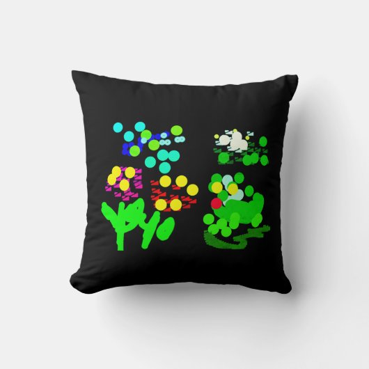 Frosch und Frühjahr Kissen (Vorderseite)