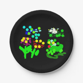 Frosch und Frühjahr Pappteller