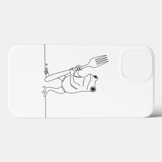 Frosch und Gabel Case-Mate iPhone Hülle (Rückseite (Horizontal))
