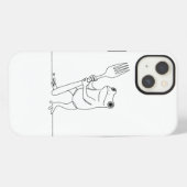 Frosch und Gabel iPhone Hülle (Rückseite (Horizontal))