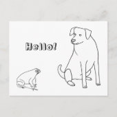 Frosch und Hund, Hallo, farbige Postkarten (Vorderseite)
