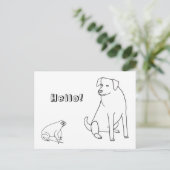 Frosch und Hund, Hallo, Mal-Postkarten 2 Postkarte (Stehend Vorderseite)