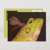 Frosch und Libelle-Postkarte Postkarte (Vorne/Hinten)