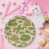 Frosch und Lili Pads Wasserlilien Frösche Pappteller (Party)