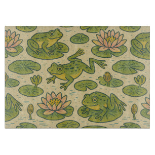 Frosch und Lili Pads Wasserlilien Frösche Schneidebrett