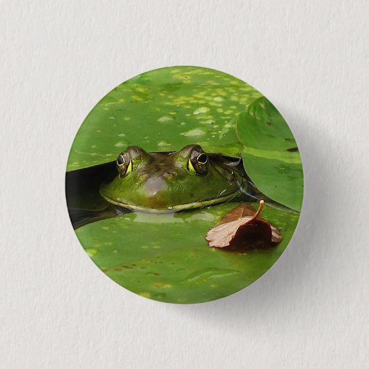 Frosch-und Lilien-Auflagen Button (Vorderseite)