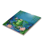 Frosch-und Lilien-Teich Fliese (Seite)
