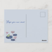 Frosch und Lilienteich Einladung zum ersten Geburt Postkarte (Rückseite)