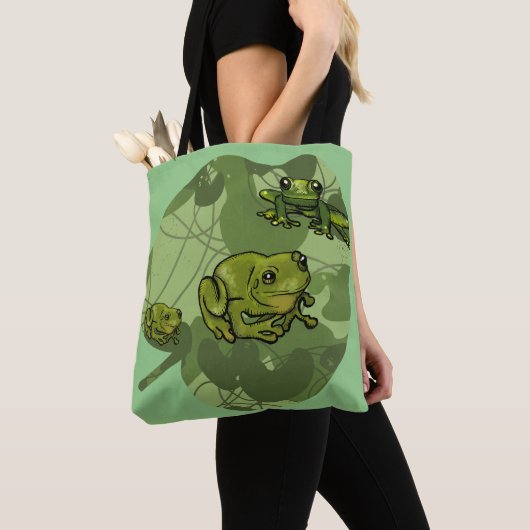 Frosch und Lily Pad Tasche (Von Nahem)
