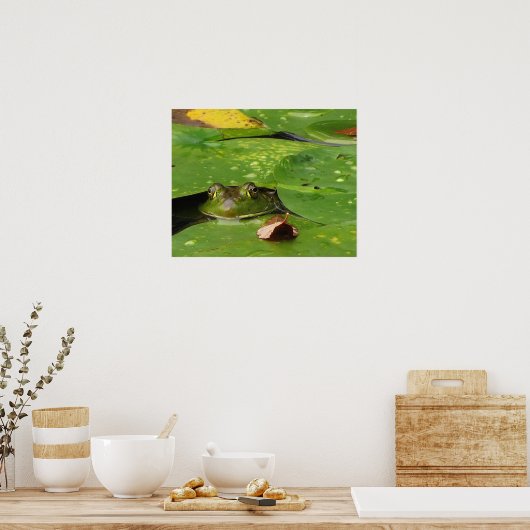 Frosch- und Lily-Pads Poster (Küche)