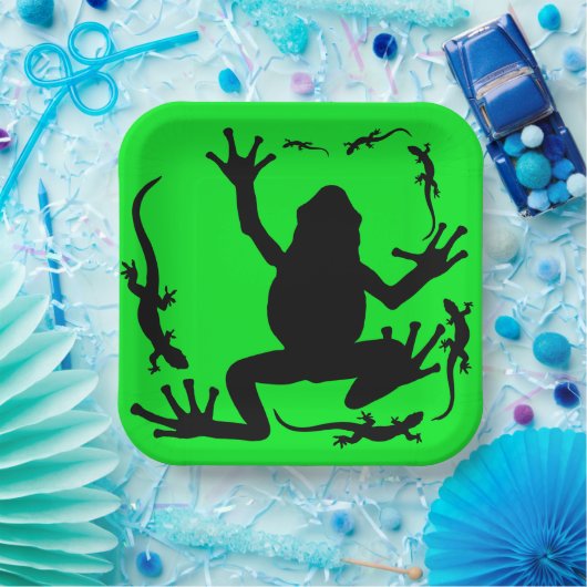 Frosch und Lizards Pappteller (Party)
