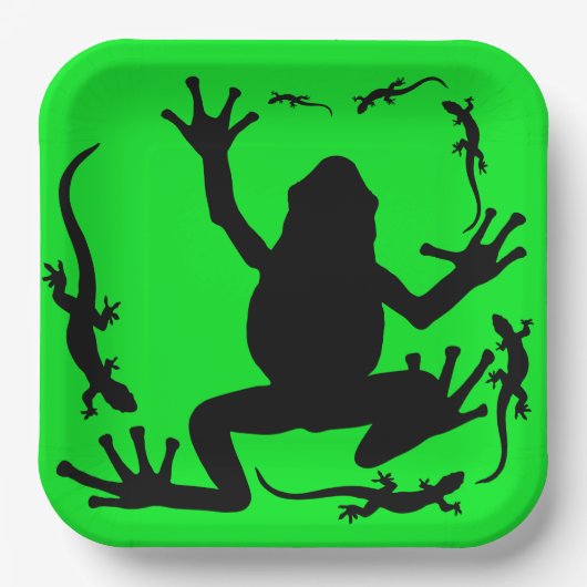 Frosch und Lizards Pappteller (Vorderseite)