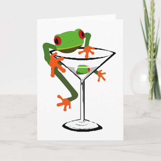 Frosch und Martini Karte (Vorderseite)