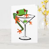 Frosch und Martini Karte (Gelbe Blume)