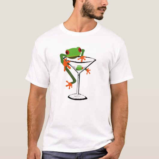 Frosch und Martini T-Shirt (Vorderseite)