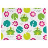 Frosch und Nenbergar nahtloses Muster Große Geschenktüte (Vorderseite)