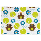 Frosch und Nenbergar nahtloses Muster Große Geschenktüte (Rückseite)