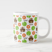 Frosch und Nenbergar nahtloses Muster Jumbo-Tasse (Rechts)