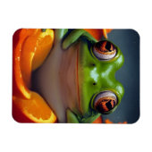 Frosch und Orangen Magnet (Horizontal)