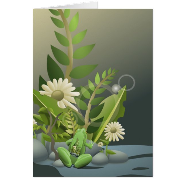 Frosch und Pflanze Tattoo-Karte (Vorne)