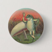 Frosch und Pilz Button (Vorderseite)