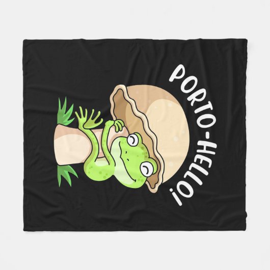 Frosch und Pilz Fleecedecke (Vorderseite (Horizontal))