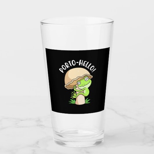 Frosch und Pilz Glas (Vorderseite)