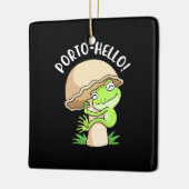 Frosch und Pilz Keramikornament (Links)