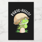 Frosch und Pilz Lebensmitteletikett (Einzelnes Label)