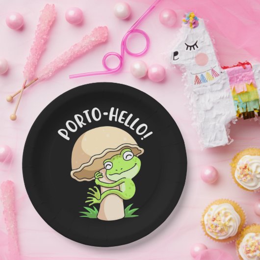 Frosch und Pilz Pappteller (Party)