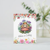 Frosch und Pilz Postkarte (Stehend Vorderseite)