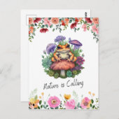 Frosch und Pilz Postkarte (Vorne/Hinten)