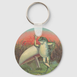 Frosch und Pilz Schlüsselanhänger