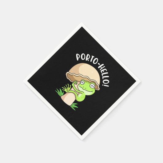 Frosch und Pilz Serviette (Ecke)