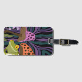 Frosch und Pilze Gepäckanhänger (Vorderseite (Horizontal))