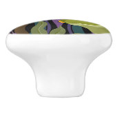 Frosch und Pilze Keramikknauf (Seitenansicht)