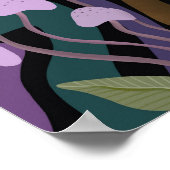 Frosch und Pilze Poster (Ecke)