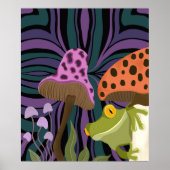 Frosch und Pilze Poster (Vorne)