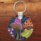 Frosch und Pilze Schlüsselanhänger (Vorderseite)