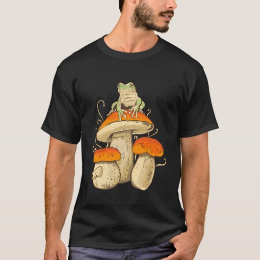 Frosch und Pilze T-Shirt (Vorderseite)