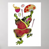 Frosch und Ramen in der Luft Poster (Vorne)