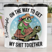 Frosch und Schildkröte mit Spaß Thermosbecher