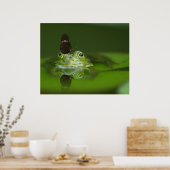 Frosch- und Schmetterlingposter Poster (Küche)