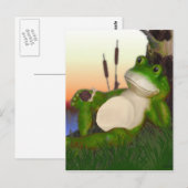 Frosch und Schnecke Postkarte (Vorne/Hinten)