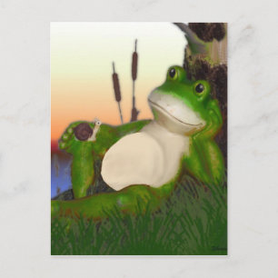 Frosch und Schnecke Postkarte
